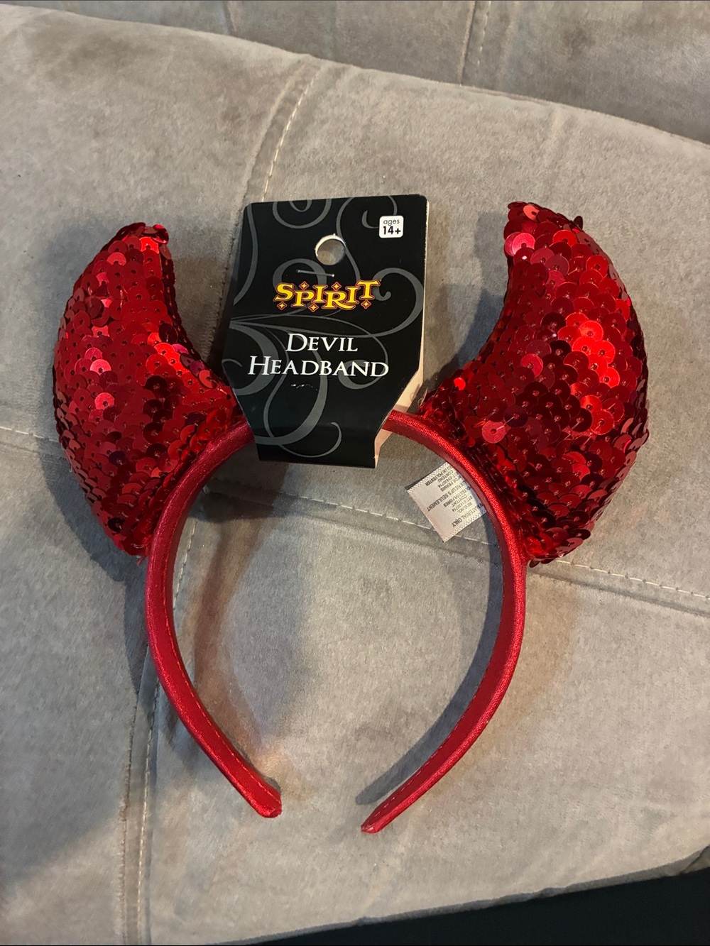 Spirit Red Sequin Devil Horn Headband Accessory